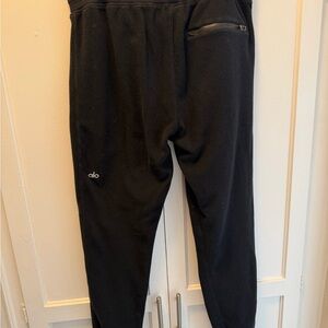 ALO Yoga Black Moto Fleece Sweatpants